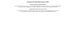 Desktop Screenshot of lloyd-entertainment.nl